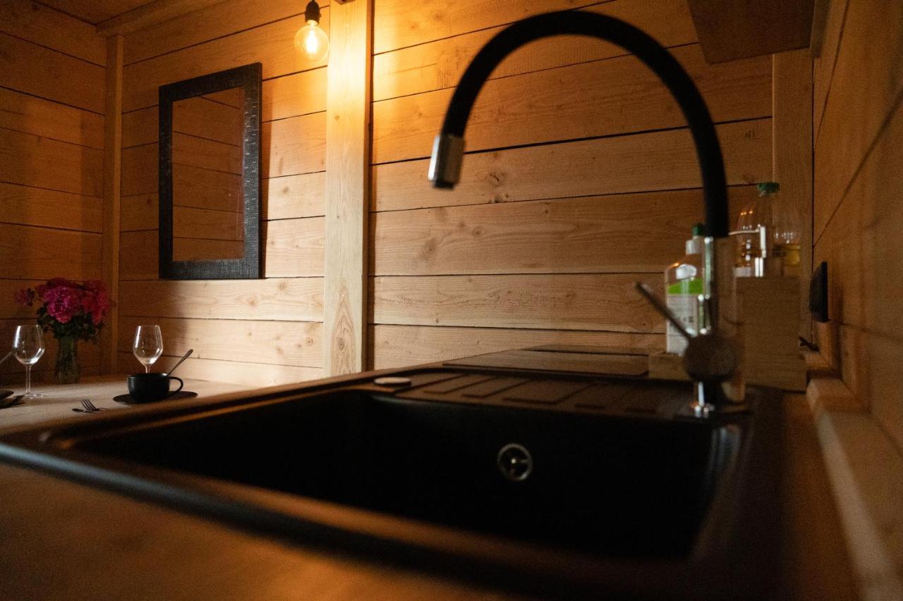 Le Moonloft insolite Tiny-House dans les arbres&1 séance de sauna pour 2 avec vue panoramique Osenbach Esterno foto