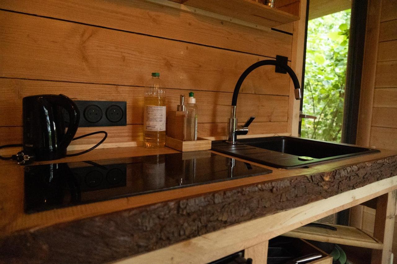 Le Moonloft insolite Tiny-House dans les arbres&1 séance de sauna pour 2 avec vue panoramique Osenbach Esterno foto