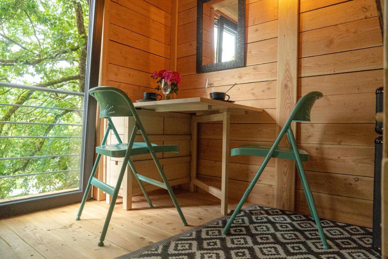 Le Moonloft insolite Tiny-House dans les arbres&1 séance de sauna pour 2 avec vue panoramique Osenbach Esterno foto